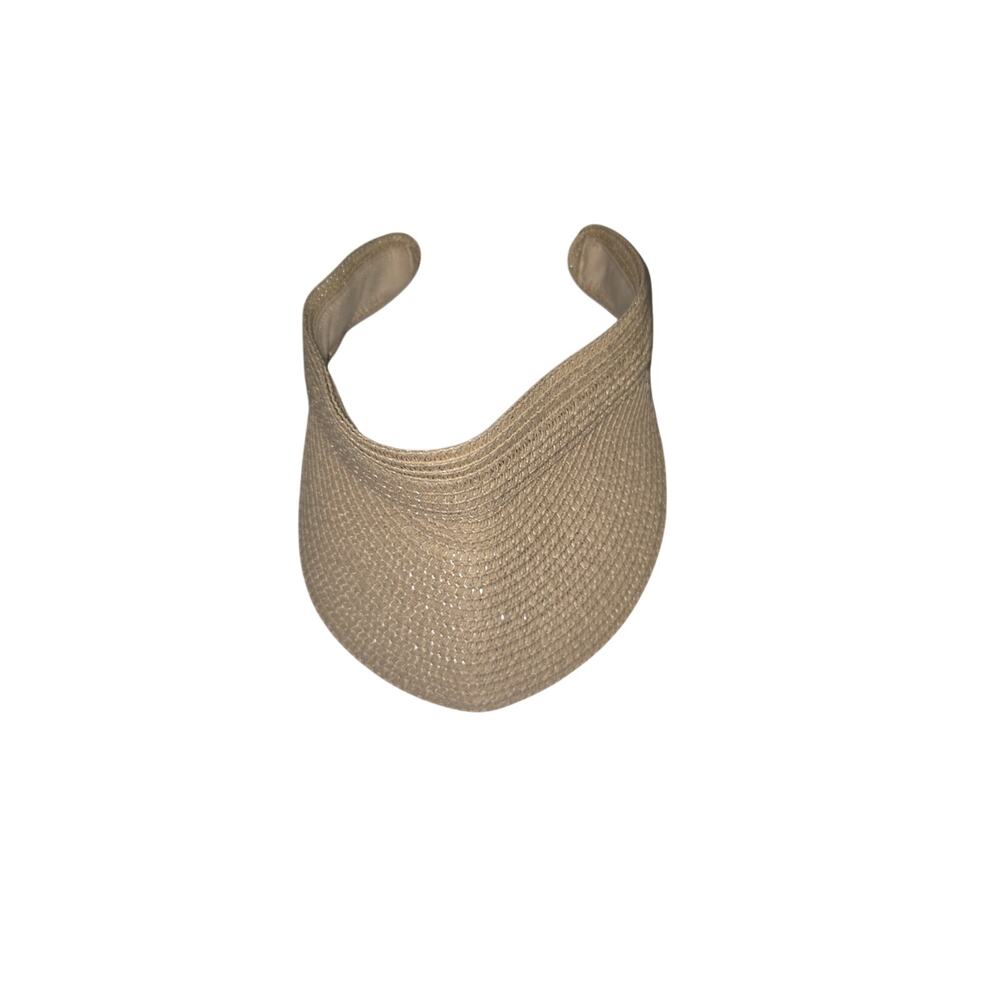Straw Visor Sun Hat - Beige